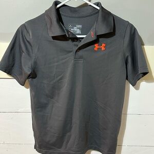 Boys Under Armor Grey Polo
